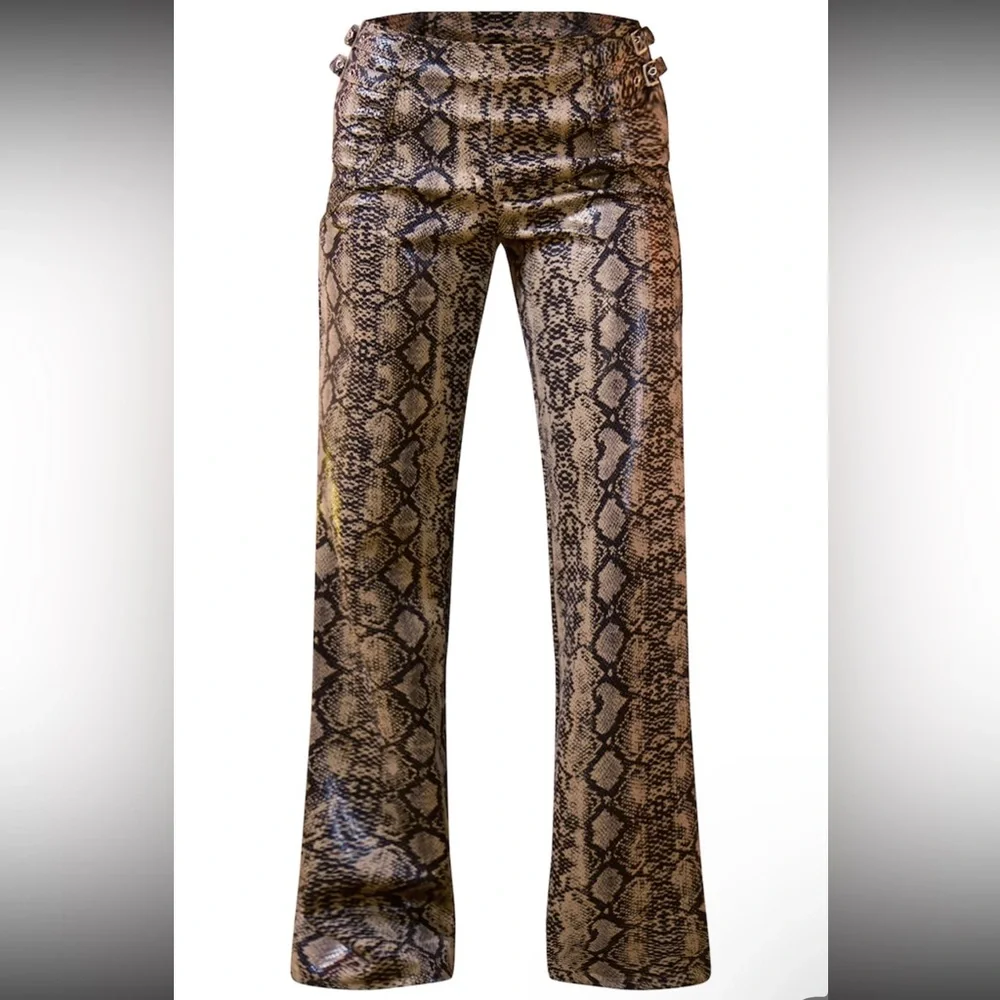 Faux Leather Snake Skin Pants - Picture 5 of 8
